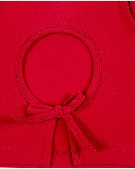 T-shirt rossa in maglia da bambina Collezione Ultimate City Chic