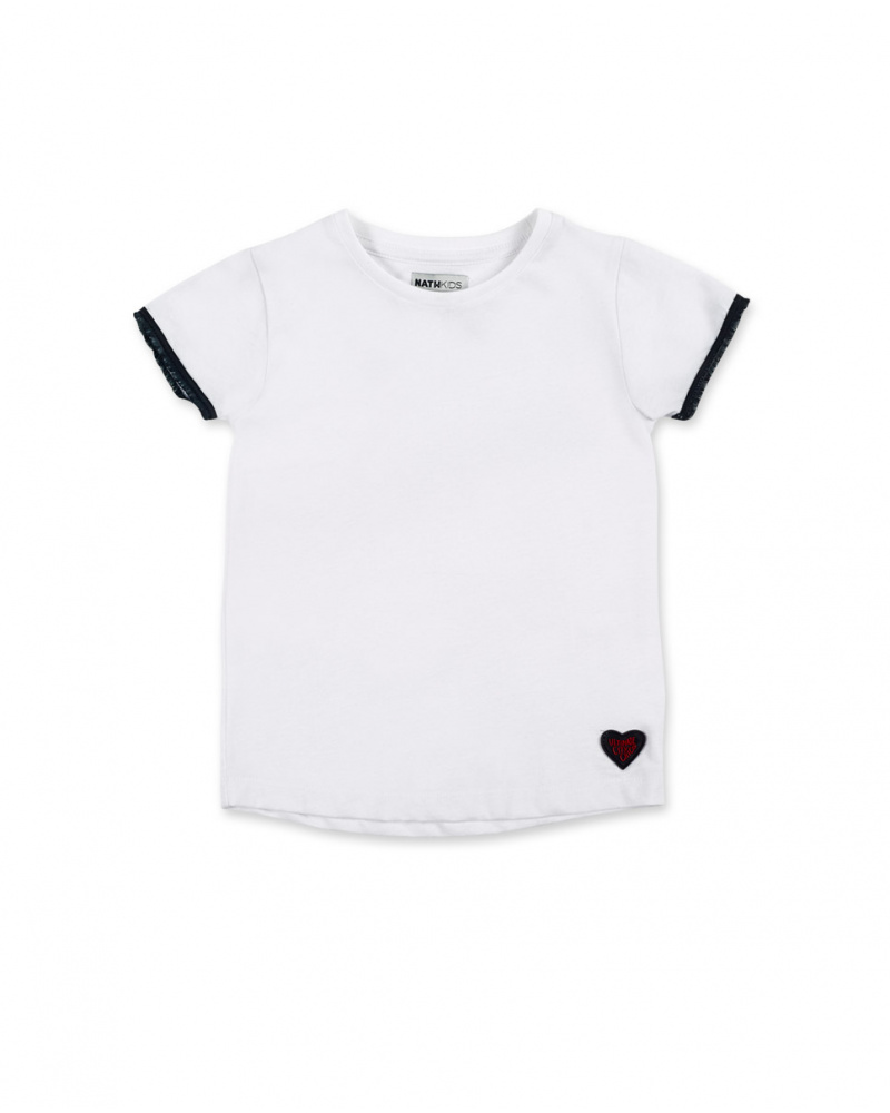 T-shirt bianca in maglia da bambina Collezione Ultimate City