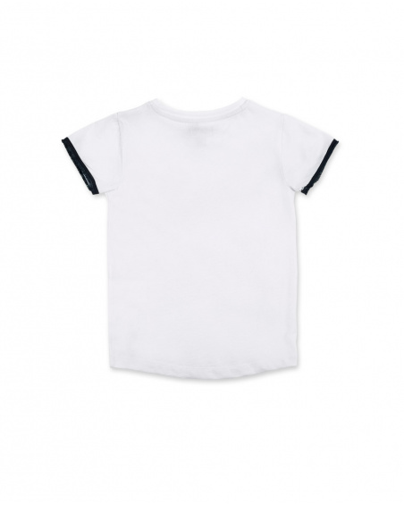 T-shirt bianca in maglia da bambina Collezione Ultimate City