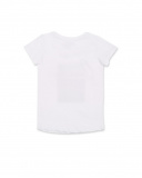 T-shirt bianca in maglia da bambina Collezione Carnet De Voyage