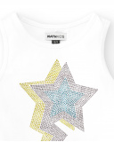 Canotta bianca da bambina in maglia Collezione Summer Vibes