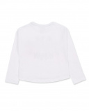 T-shirt lunga bianca in maglia da bambina Collezione Summer