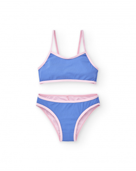 Bikini rosa blu da bambina Collezione Carnet De Voyage