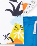 Completo in maglia bianco blu da bambino Collezione Sons Of Fun