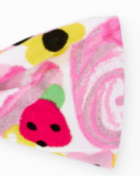 Fascia per capelli rosa in maglia da bambina Creamy Ice