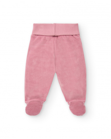 Set per bambina in rosa con disegno di un riccio e dettagli
