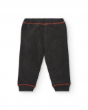 Pantaloni neri da bambino in felpa con coulisse regolabile Pantaloni neri da bambino in felpa con coulisse regolabile