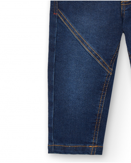 Pantaloni in denim da bambino con dettagli ricamati della