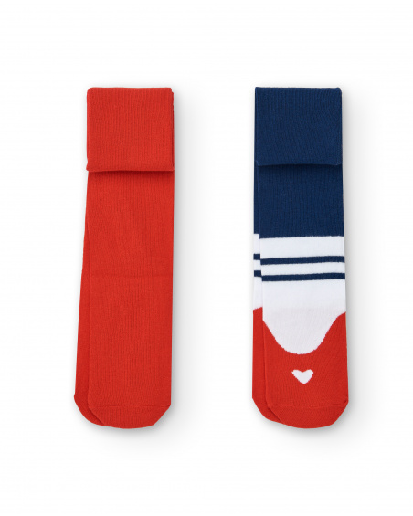 Confezione da 2 body per bambina in blu con dettaglio cuore