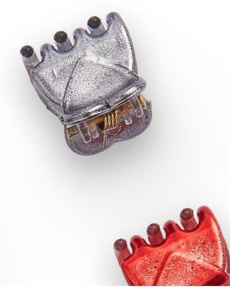 Confezione di mini fermagli per capelli a forma di corona in