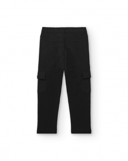 Pantaloni cargo neri per ragazzi della collezione Dark Rider