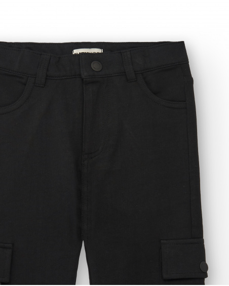 Pantaloni cargo neri per ragazzi della collezione Dark Rider