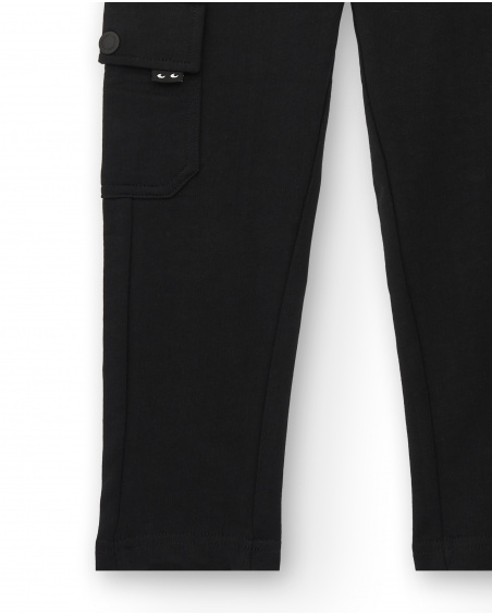 Pantaloni cargo neri per ragazzi della collezione Dark Rider