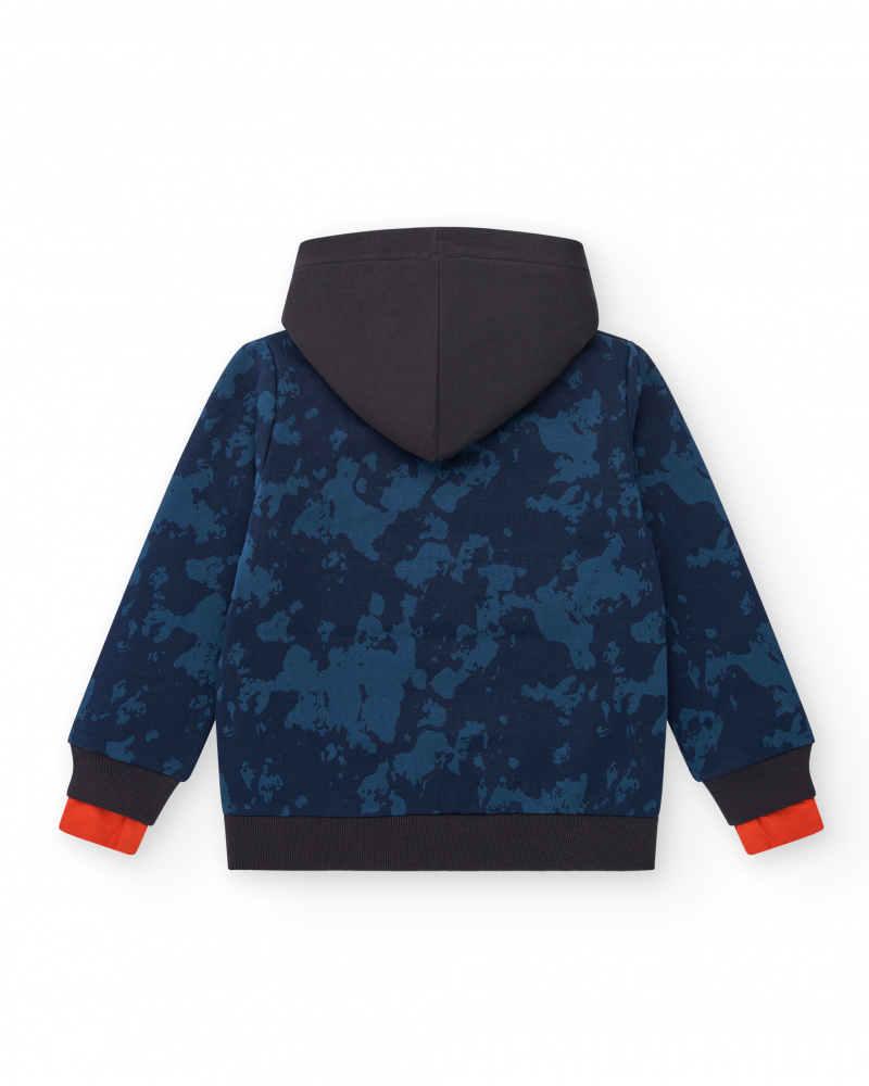 Felpa mimetica con cappuccio e tasca frontale per ragazzi della collezione Made for Adventure tuc