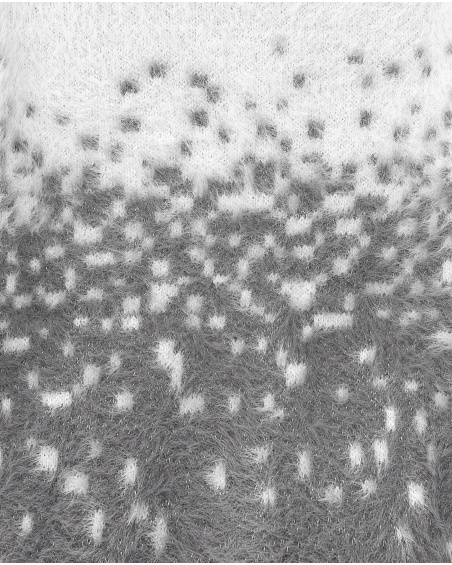 Maglia bianca e grigia da bambina con effetto sfumato della