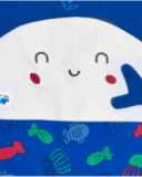 Tutina di maglia per bambino con stampa di balena Tutina di maglia per bambino con stampa di balena