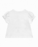 Completo per bambina con t-shirt bianca di balena e pantaloni blu navy