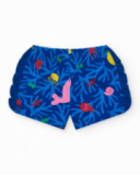 Completo per bambina con t-shirt bianca di balena e pantaloni blu navy