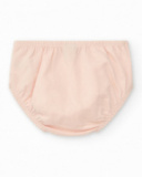 Completo bianco per bambina con vestito di elefante e culotte tropicali