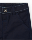 Bermudas azul marino para niño con dobladillo enrollado Bermudas azul marino para niño con dobladillo enrollado