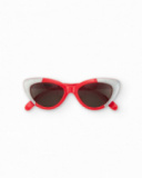 Gafas de sol rojas y blancas para niña Gafas de sol rojas y blancas para niña