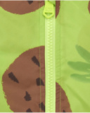 Cortavientos verde para niño con estampado de piñas