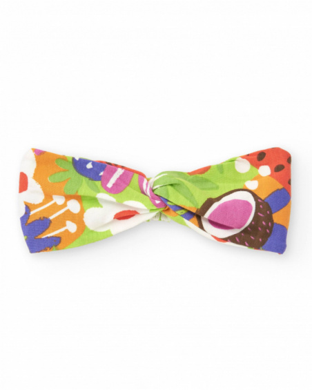 Diadema de punto para niña con estampado tropical Diadema de punto para niña con estampado tropical