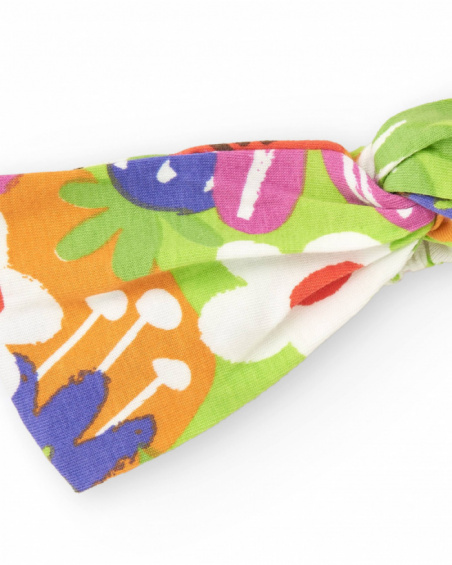 Diadema de punto para niña con estampado tropical Diadema de punto para niña con estampado tropical