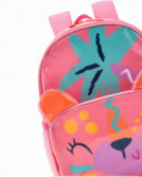 Mochila rosa para niña con diseño de animal y bolsillos Mochila rosa para niña con diseño de animal y bolsillos