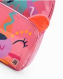 Mochila rosa para niña con diseño de animal y bolsillos Mochila rosa para niña con diseño de animal y bolsillos