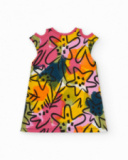 Vestido para niña en multicolor con cortes en los hombros Vestido para niña en multicolor con cortes en los hombros