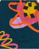 Camiseta sin mangas para niña en verde con estampado y cierre Camiseta sin mangas para niña en verde con estampado y cierre