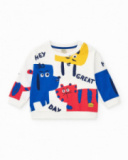 Sudadera para niño en blanco con estampado de animales