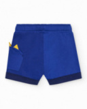Bermuda para niño en azul con cordón amarillo Bermuda para niño en azul con cordón amarillo