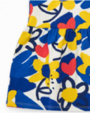 Vestito a spalline per bambina blu con fiori Vestito a spalline per bambina blu con fiori