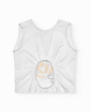 Conjunto para niña con camiseta floral y short azul