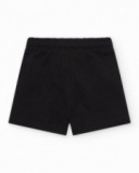 Bermuda per bambino nero con cordino bianco regolabile Bermuda per bambino nero con cordino bianco regolabile