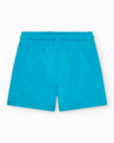 Bermuda per bambino blu con vita elastica Bermuda per bambino blu con vita elastica