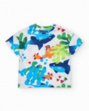 T-shirt per bambino bianca con pesci e piante marine T-shirt per bambino bianca con pesci e piante marine