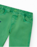 Pantaloni per bambino verdi con vita elastica