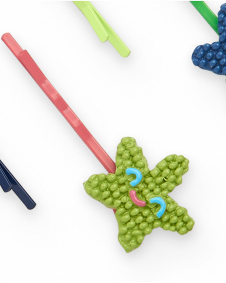 Set di mollette per bambina con pesci colorati