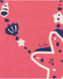 T-shirt per bambina rosa con stella marina e conchiglie T-shirt per bambina rosa con stella marina e conchiglie