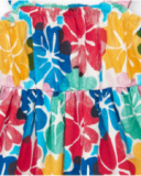 Vestito per bambina con spalline e stampa floreale multicolore Vestito per bambina con spalline e stampa floreale multicolore