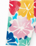 Pantaloncini ciclista per bambina rosso con stampa floreale Pantaloncini ciclista per bambina rosso con stampa floreale