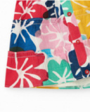 Gonna per bambina con stampa floreale multicolore e bottoni