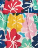 Vestito per bambina con stampa floreale e spalle scoperte