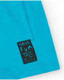 Bermuda per bambino blu con vita elastica Bermuda per bambino blu con vita elastica