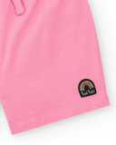 Pantaloncini per bambina rosa con vita elastica Pantaloncini per bambina rosa con vita elastica