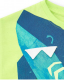T-shirt per bambino verde con squalo T-shirt per bambino verde con squalo