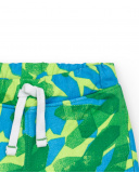 Bermuda per bambino verde e blu con stampa Bermuda per bambino verde e blu con stampa